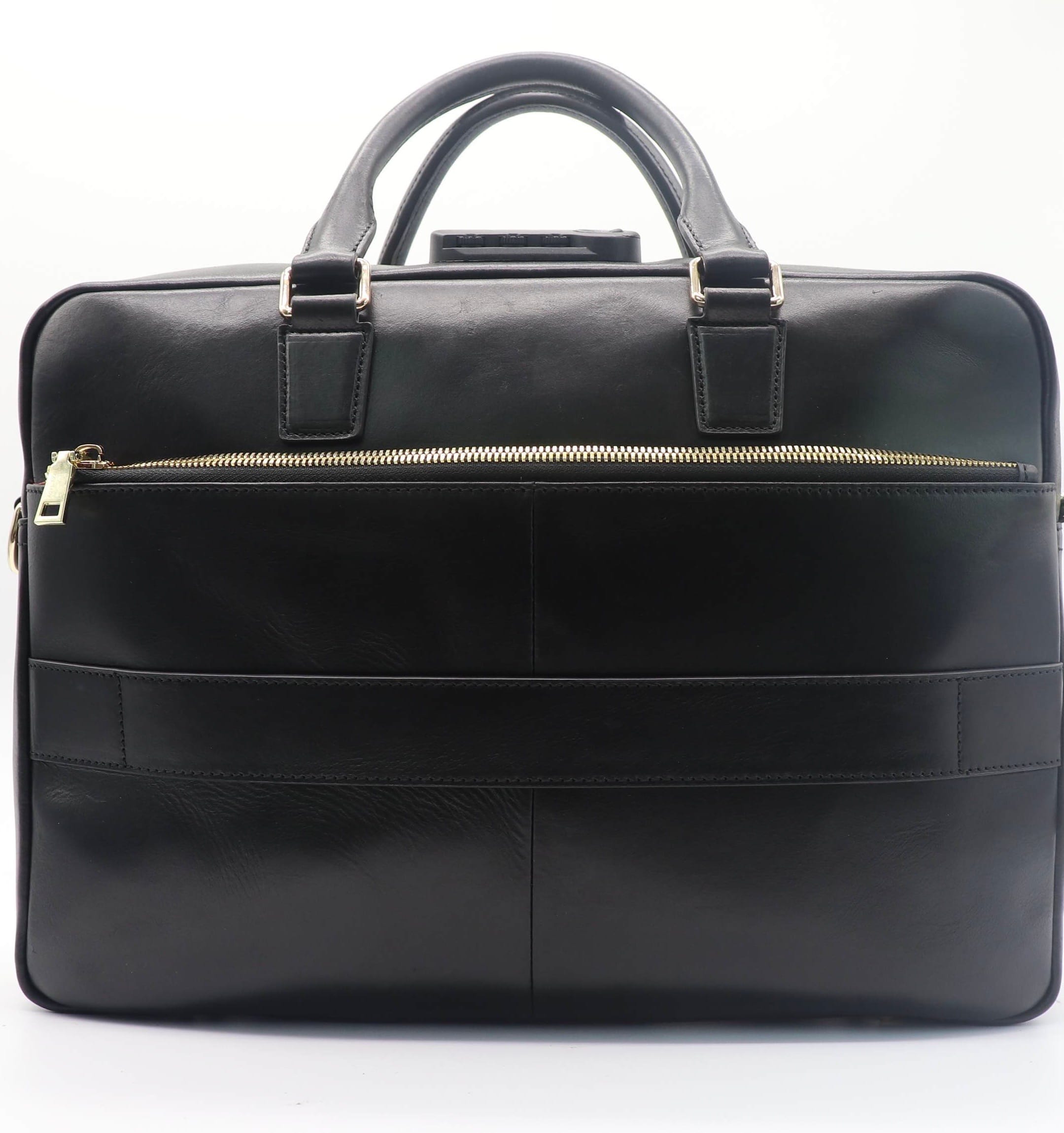 Luxury Leather Briefcase with Combination Lock